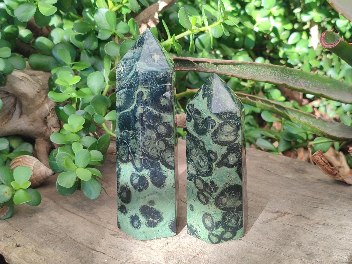 Polished Stromatolite Display Crystals x 3 From Katsepy, Madagascar - Toprock Gemstones and Minerals 