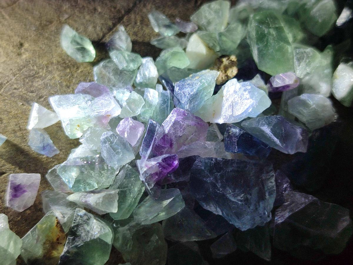 Natural Watermelon Fluorite Cobbed Specimens x 2.87 Kg  From Uis, Namibia - Toprock Gemstones and Minerals 