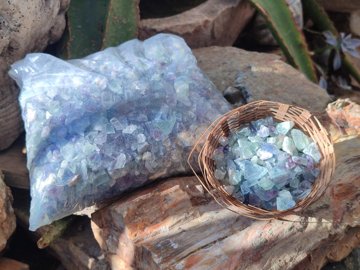 Natural Watermelon Fluorite Cobbed Specimens x 2.87 Kg  From Uis, Namibia - Toprock Gemstones and Minerals 