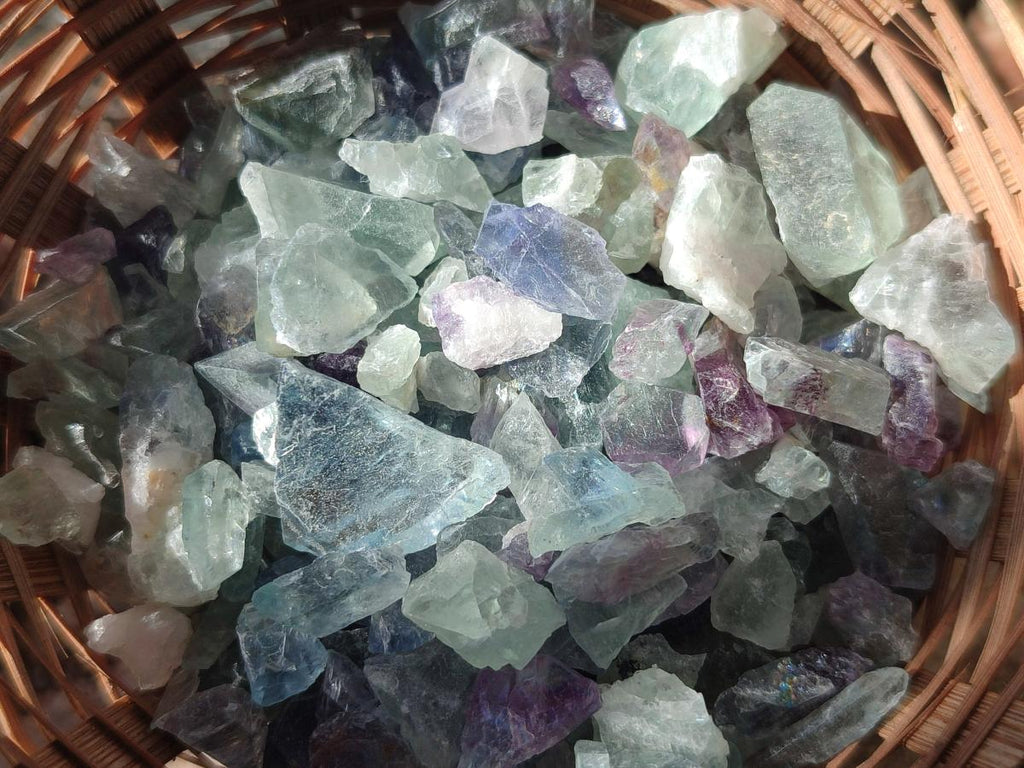 Natural Watermelon Fluorite Cobbed Specimens x 2.87 Kg  From Uis, Namibia - Toprock Gemstones and Minerals 
