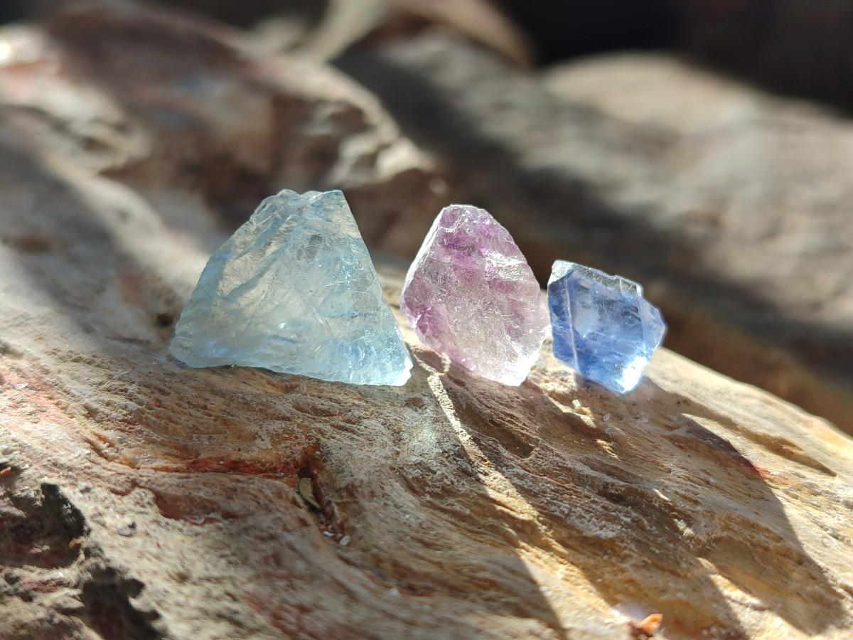 Natural Watermelon Fluorite Cobbed Specimens x 2.87 Kg  From Uis, Namibia - Toprock Gemstones and Minerals 