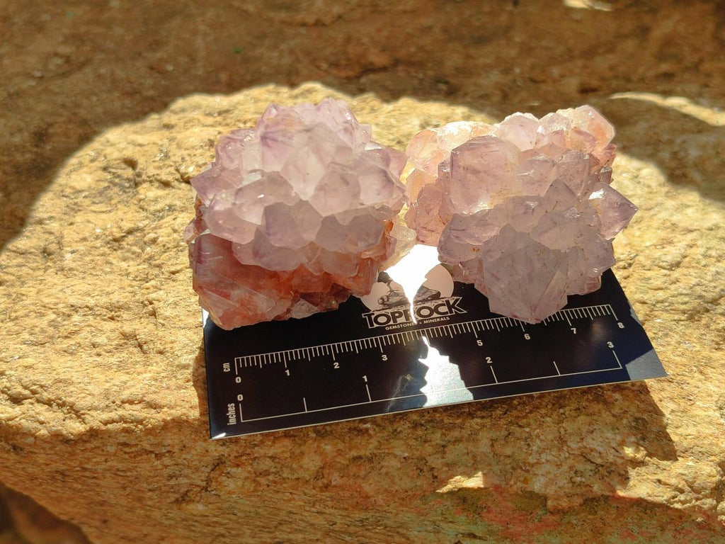 Natural Amethyst Spirit Quartz Clusters x 12 From Boekenhouthoek, South Africa - Toprock Gemstones and Minerals 