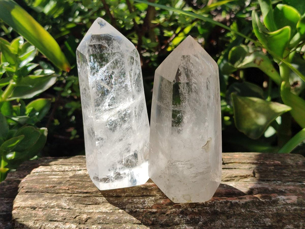 Polished Clear Quartz Dispaly Crystals x 3 From Madagascar - Toprock Gemstones and Minerals 