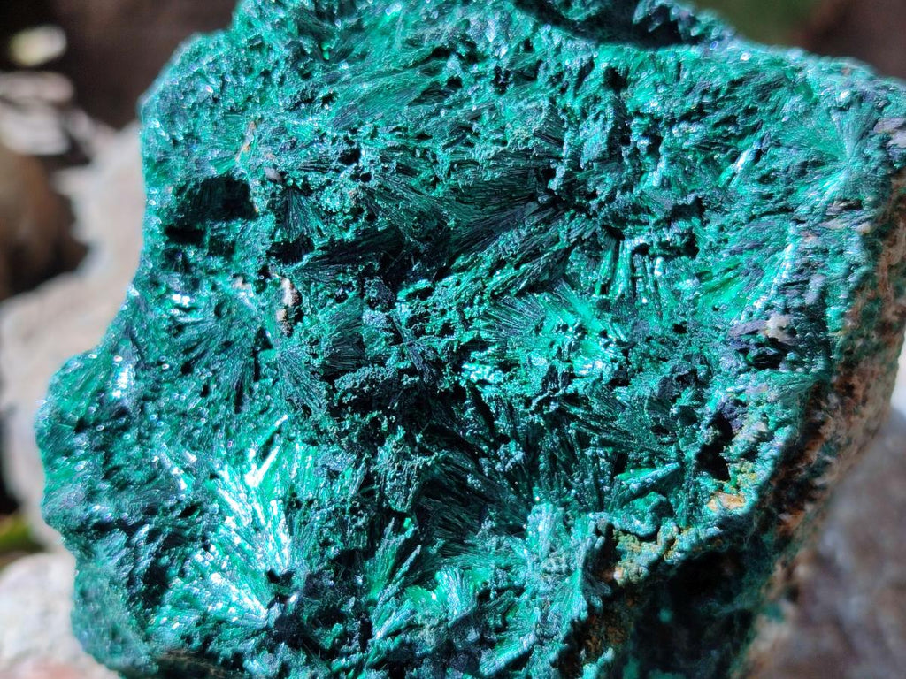 Natural Silky Malachite Specimens x 3 From Kasompe, Congo - Toprock Gemstones and Minerals 