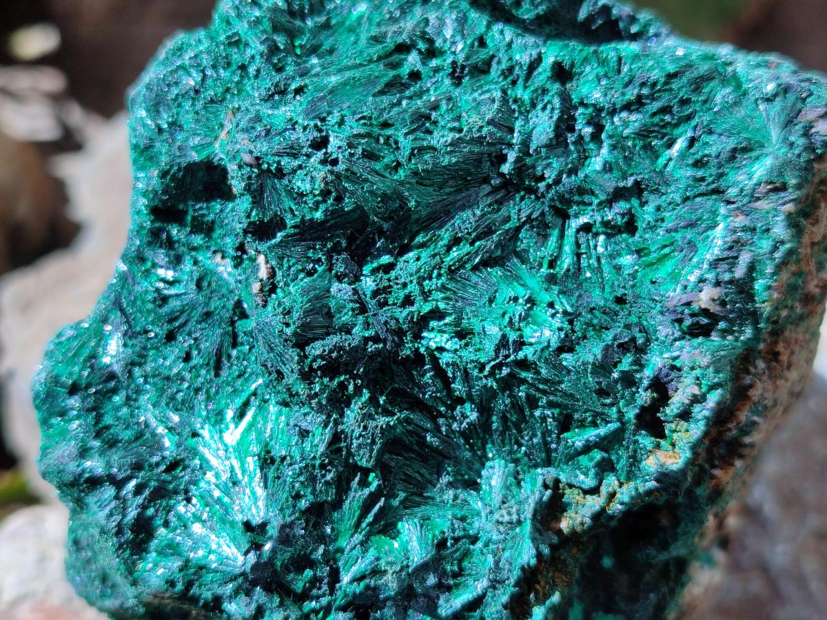 Natural Silky Malachite Specimens x 3 From Kasompe, Congo - Toprock Gemstones and Minerals 