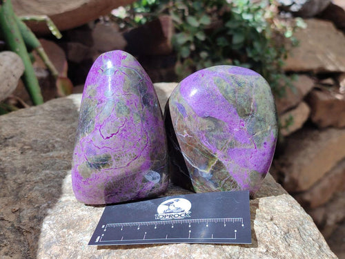 Polished Stichtite Standing Free Forms x 4 From Barberton, South Africa - Toprock Gemstones and Minerals 