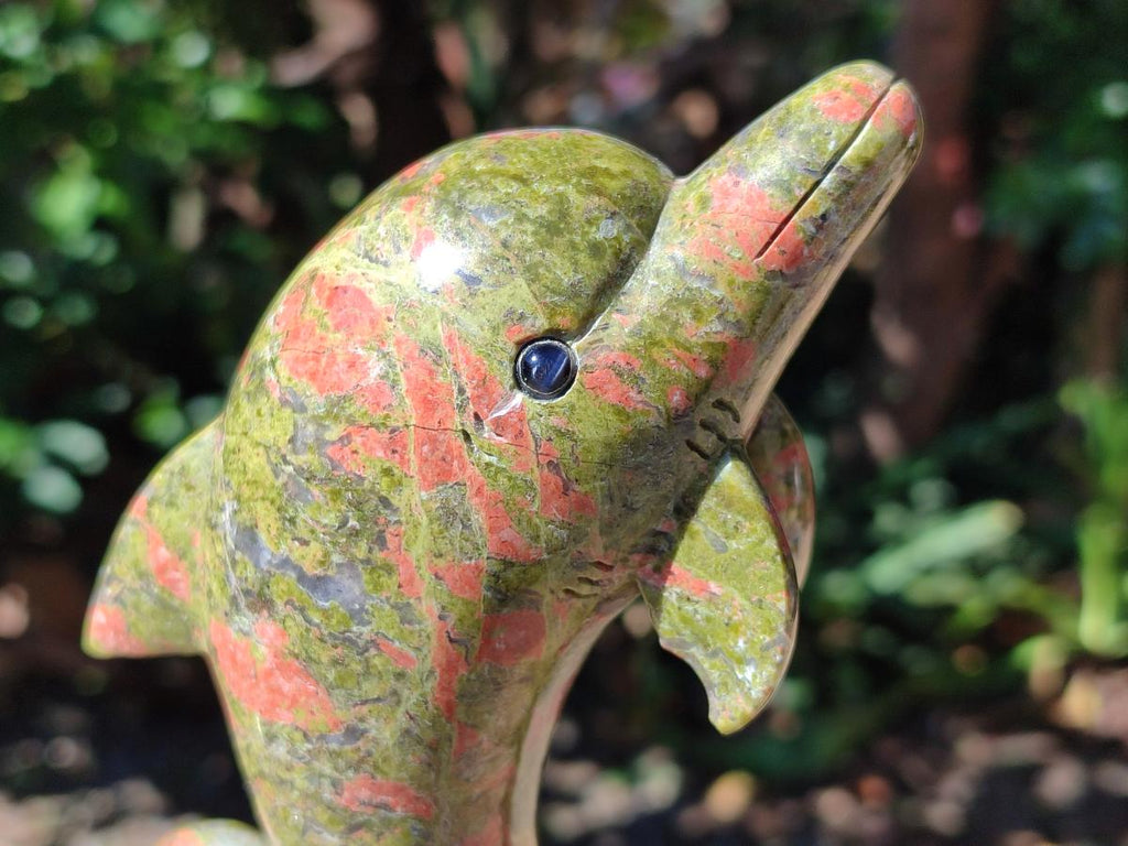 Polished Large Unakite Dolphin Carving x 1 From Messina, South Africa - Toprock Gemstones and Minerals 