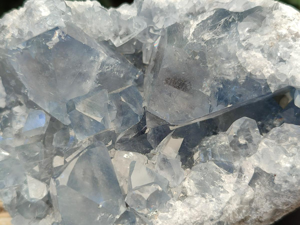 Natural Blue Celestite Geode Cluster Specimens x 2 From Sakoany, Madagascar - Toprock Gemstones and Minerals 