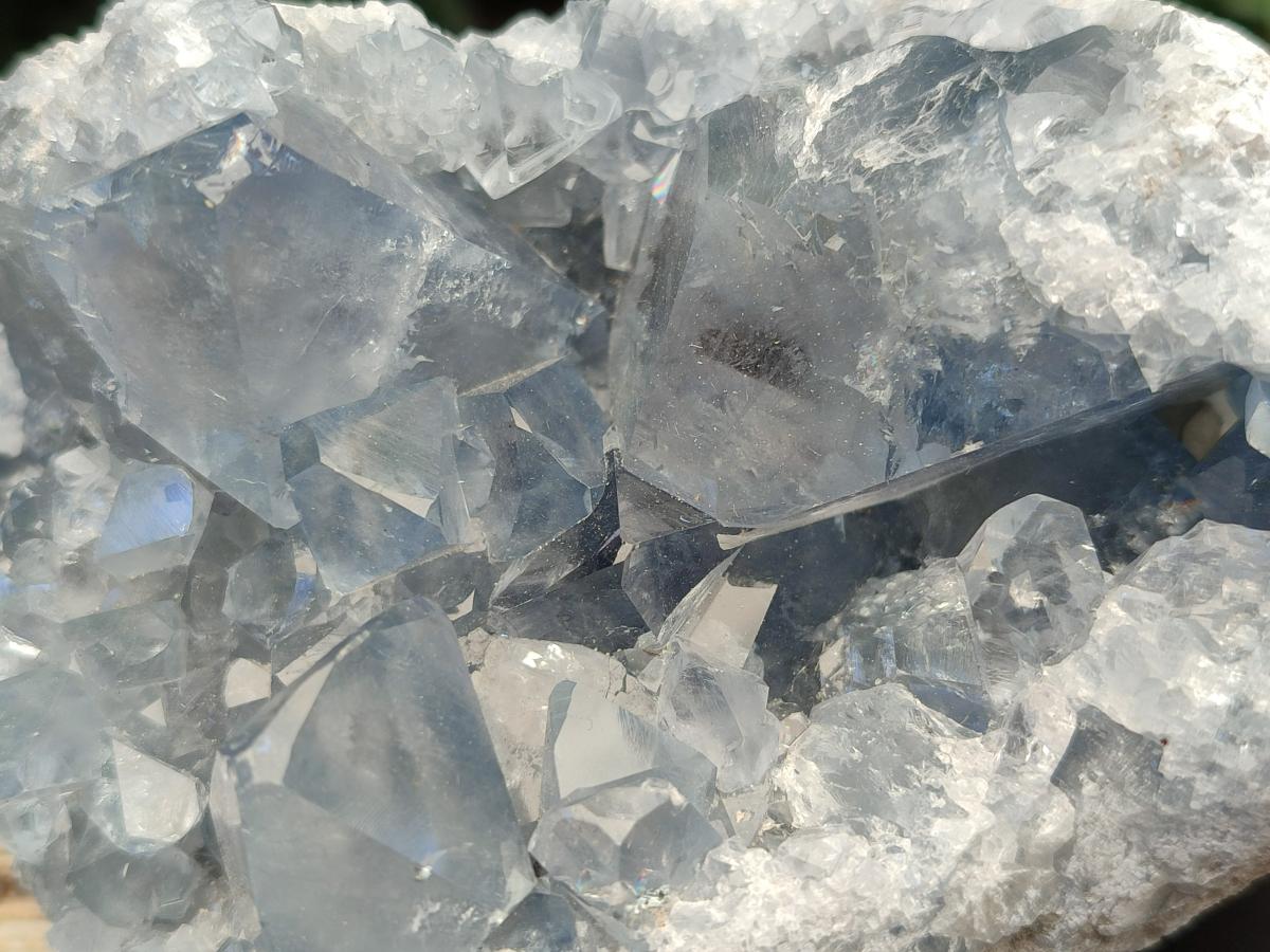 Natural Blue Celestite Geode Cluster Specimens x 2 From Sakoany, Madagascar - Toprock Gemstones and Minerals 