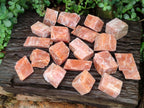 Natural Rhombohedral Sunset Orange Calcite Specimens x 24 From Spitzkop, Namibia - Toprock Gemstones and Minerals 