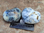 Polished White Dendritic Opal Hearts x 12 From Moralambo, Madagascar - Toprock Gemstones and Minerals 