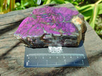 Polished On One Side Metallic Purpurite Specimens x 3 From Erongo Namibia - Toprock Gemstones and Minerals 