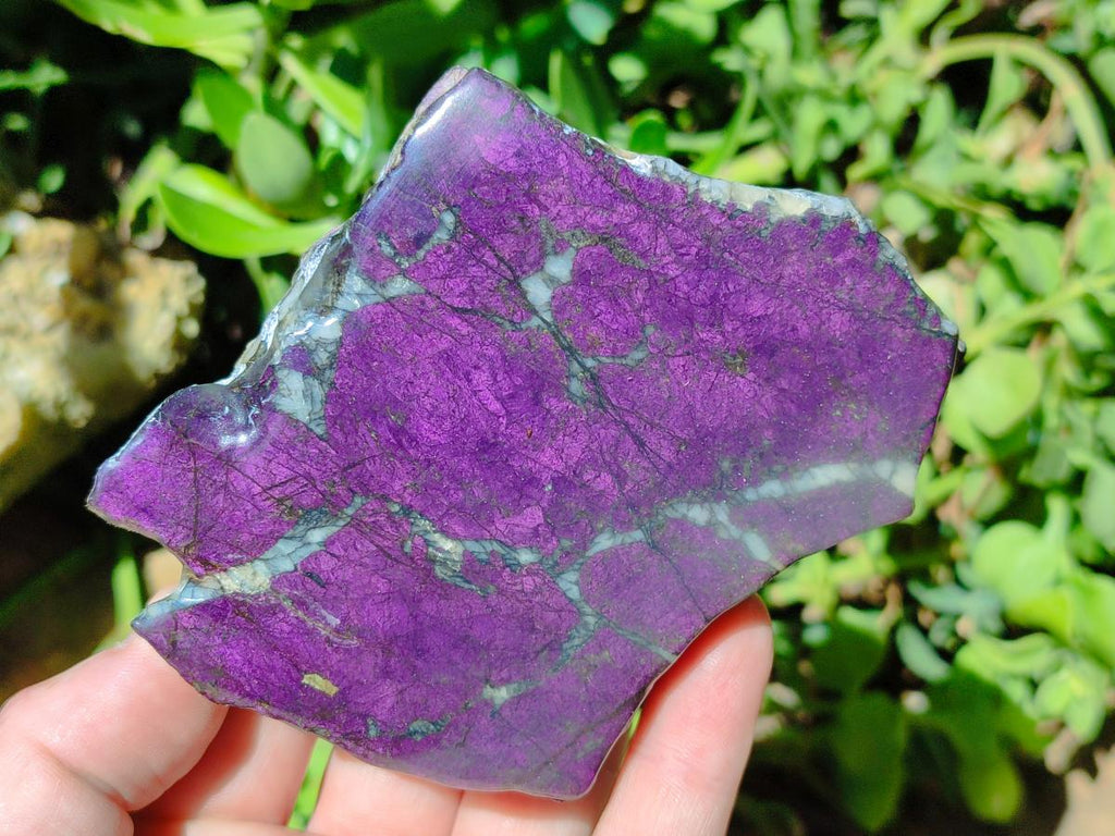 Polished On One Side Metallic Purpurite Specimens x 3 From Erongo Namibia - Toprock Gemstones and Minerals 