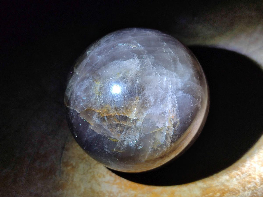 Polished Smokey Window Quartz Spheres x 2 From Madagascar - Toprock Gemstones and Minerals 