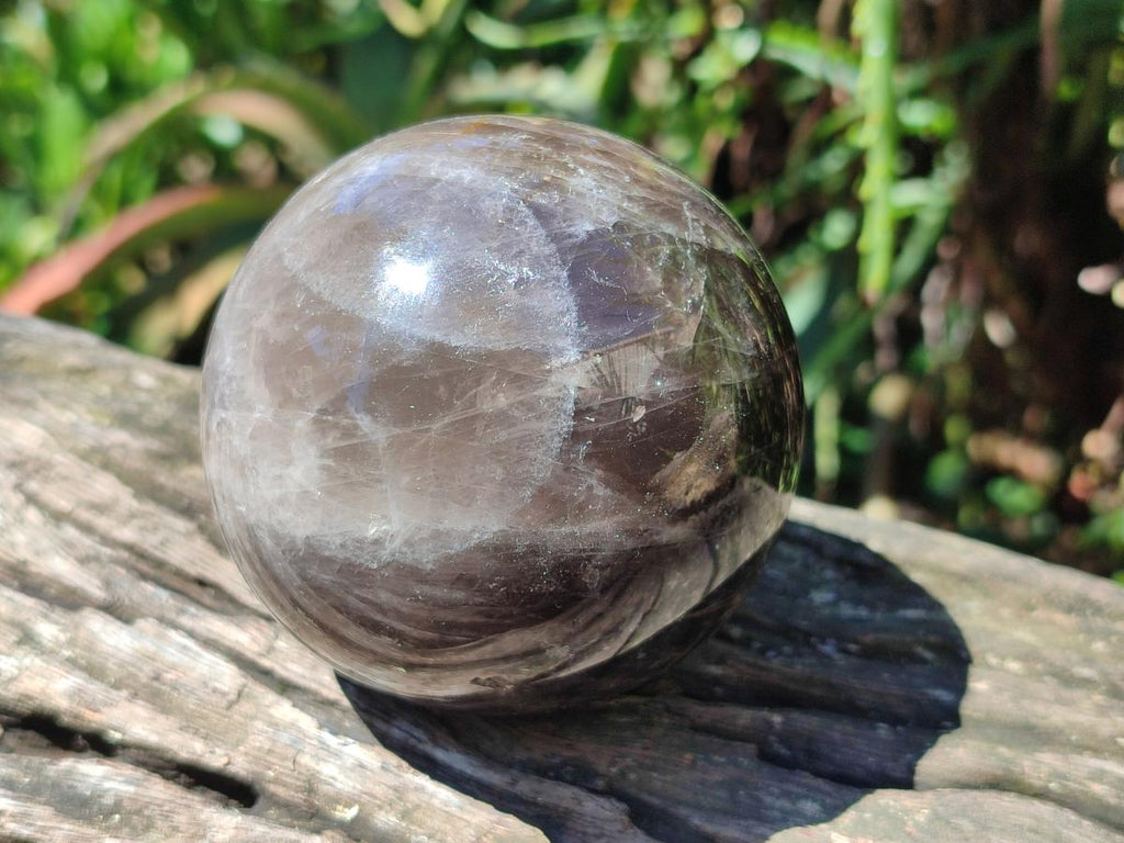 Polished Smokey Window Quartz Spheres x 2 From Madagascar - Toprock Gemstones and Minerals 