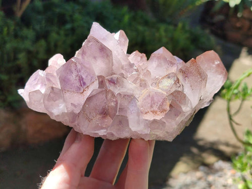 Natural Jacaranda Amethyst Crystal Clusters x 3 From Mumbwa, Zambia - Toprock Gemstones and Minerals 