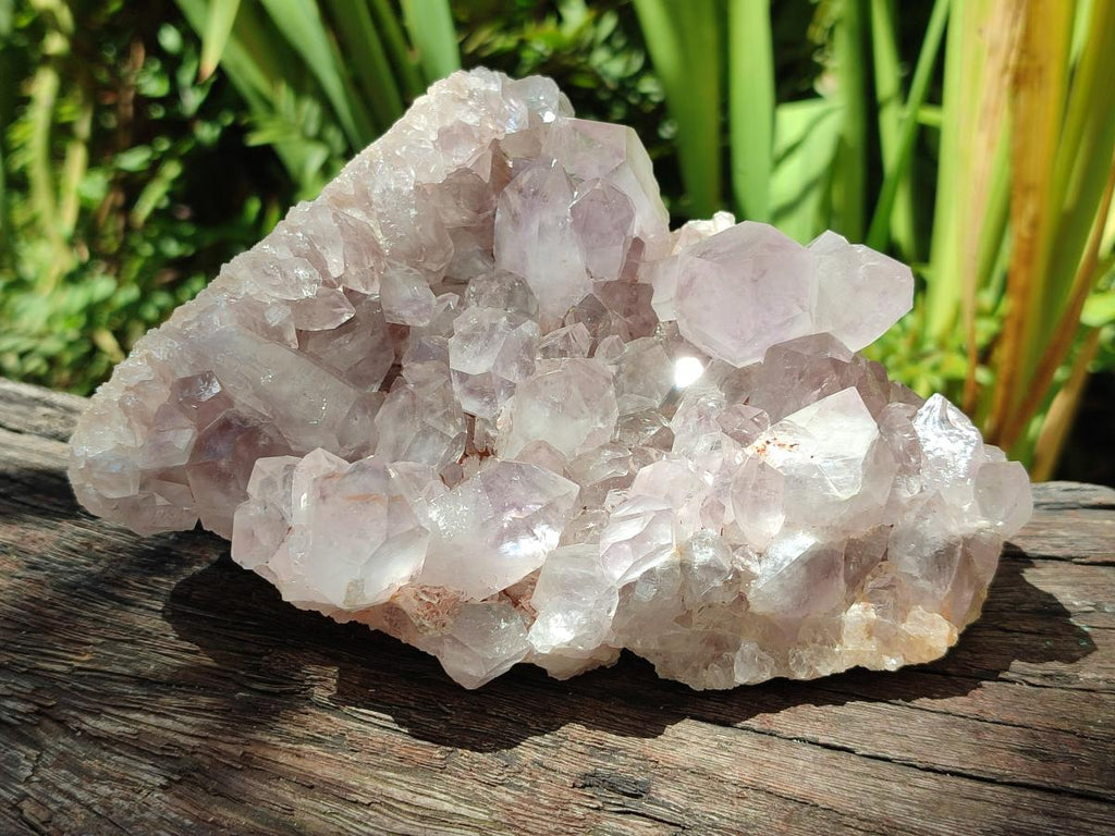 Natural Jacaranda Amethyst Crystal Clusters x 3 From Mumbwa, Zambia - Toprock Gemstones and Minerals 