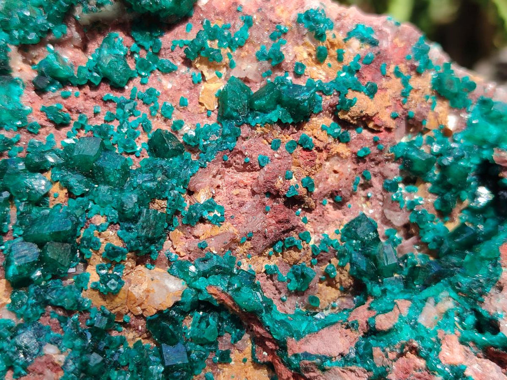 Natural Large Dioptase on Dolomite Specimen x 1 From Likasi, Congo - Toprock Gemstones and Minerals 