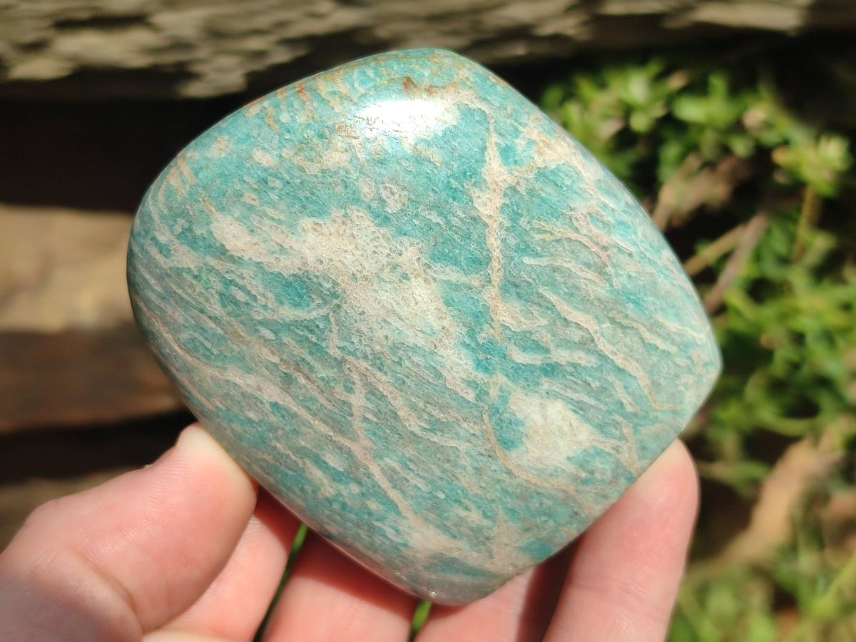 Polished Amazonite Standing Free Forms x 12 From Zimbabwe - Toprock Gemstones and Minerals 