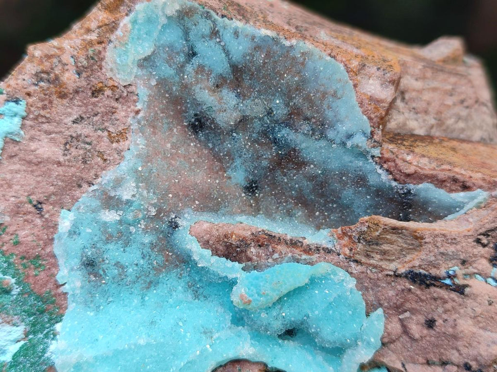 Natural Drusy Coated Chrysocolla with Malachite Pseudomorph Specimens x 3 From Lupoto Mine, Congo - Toprock Gemstones and Minerals 