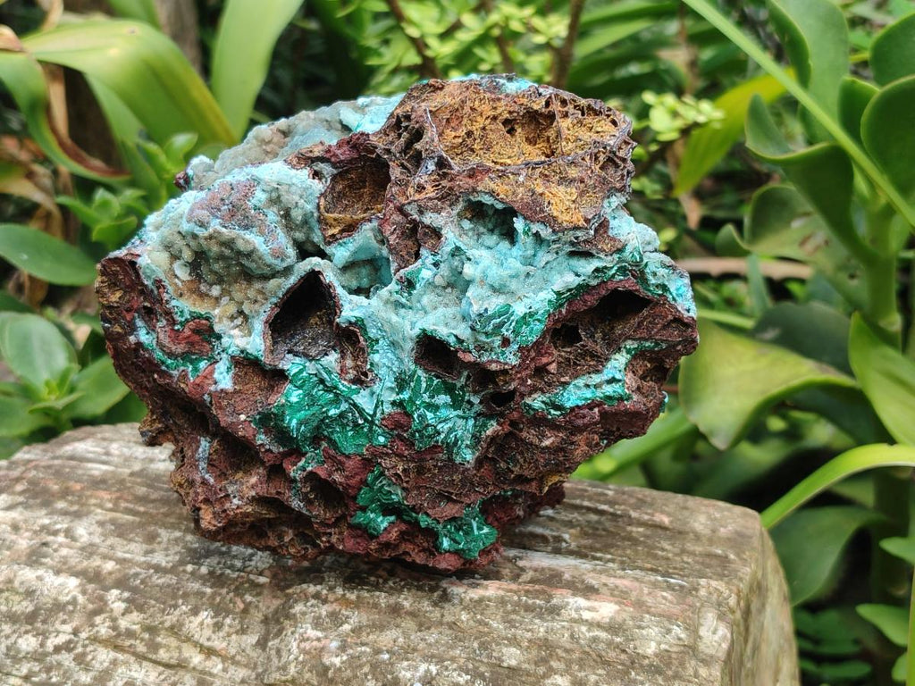 Natural Drusy Coated Chrysocolla with Malachite Pseudomorph Specimens x 3 From Lupoto Mine, Congo - Toprock Gemstones and Minerals 