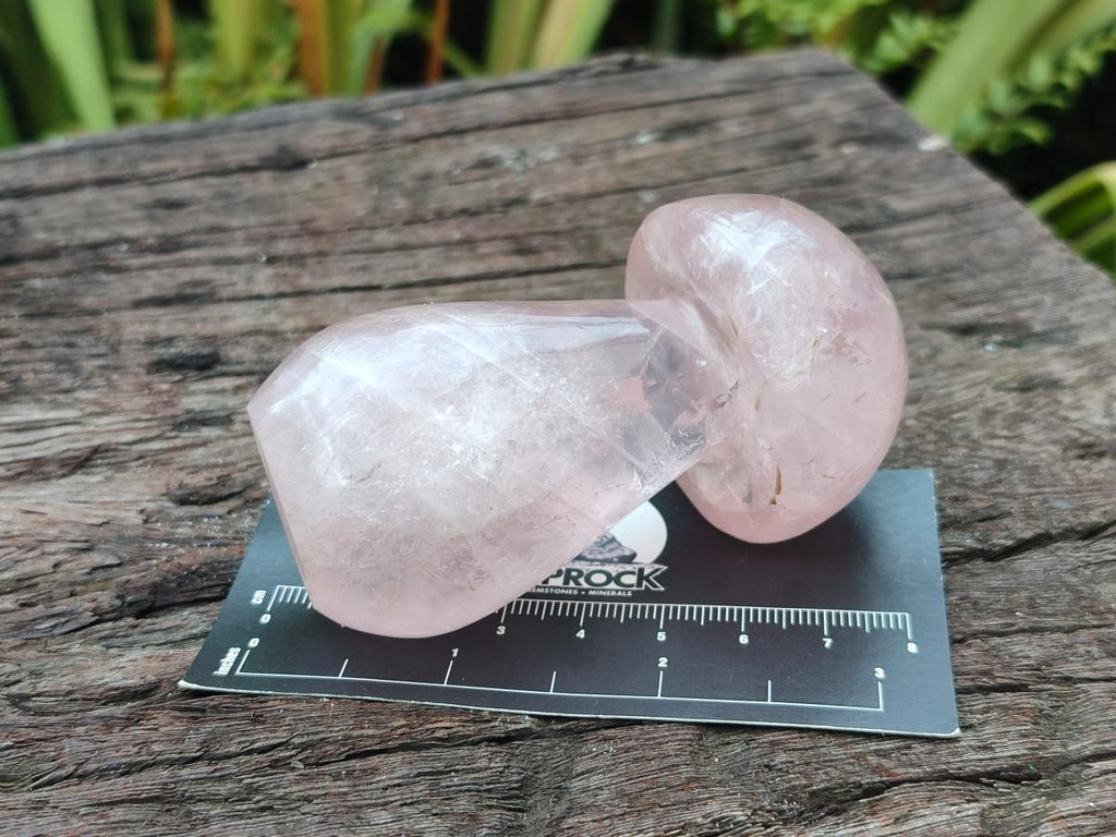 Polished Gemmy Rose Quartz Mushrooms x 6 From Madagascar - Toprock Gemstones and Minerals 
