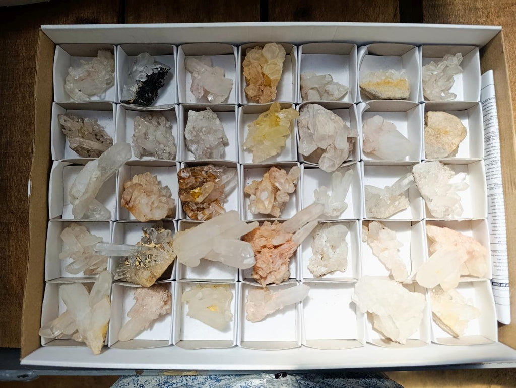 Natural Clear Quartz Crystals and Clusters x 35 From Madagascar - Toprock Gemstones and Minerals 