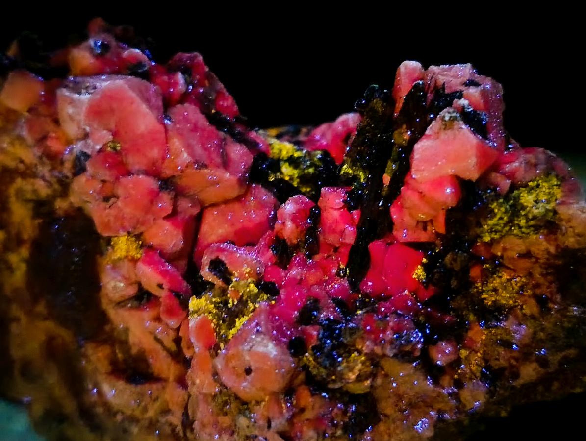 Natural Large Feldspar with Aegirine Crystal x 1 From Zomba, Malawi