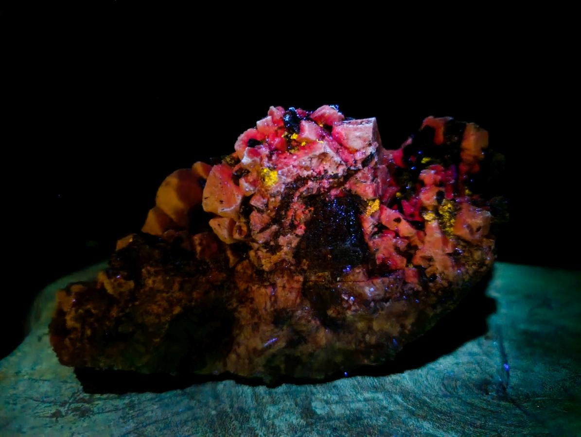 Natural Large Feldspar with Aegirine Crystal x 1 From Zomba, Malawi