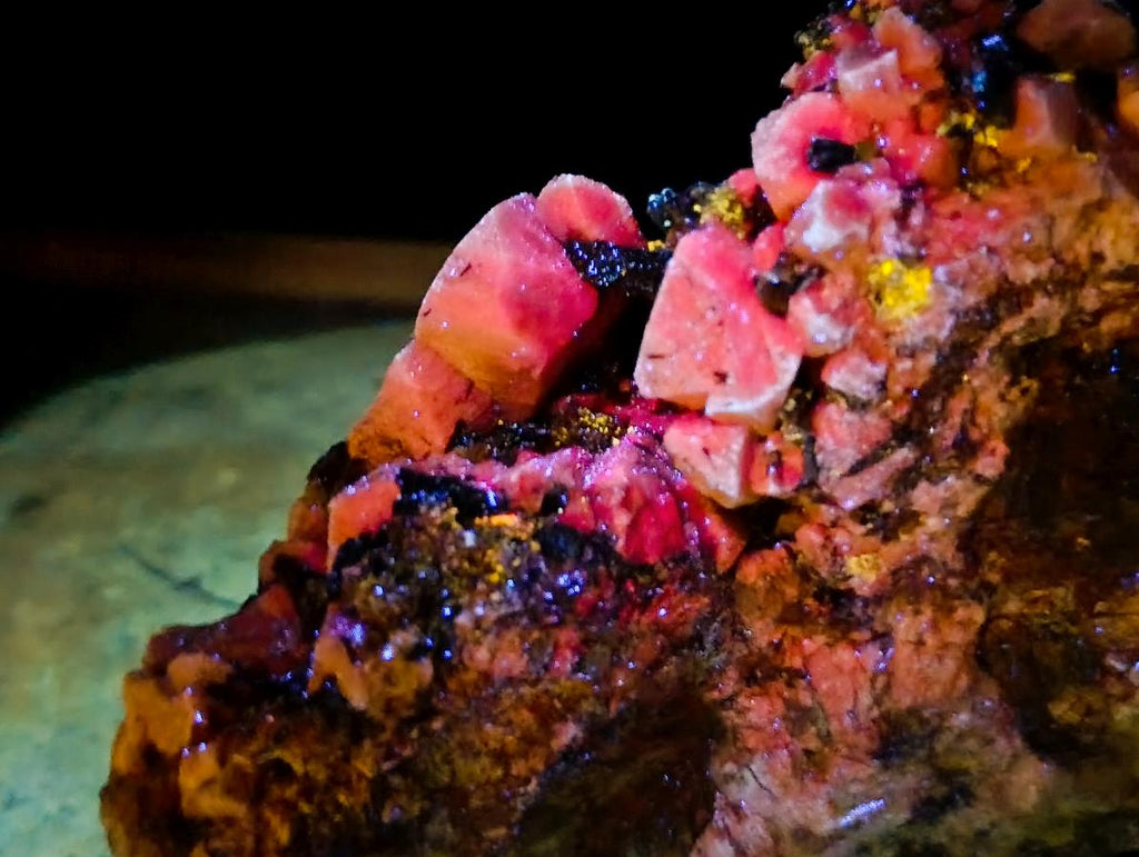 Natural Large Feldspar with Aegirine Crystal x 1 From Zomba, Malawi