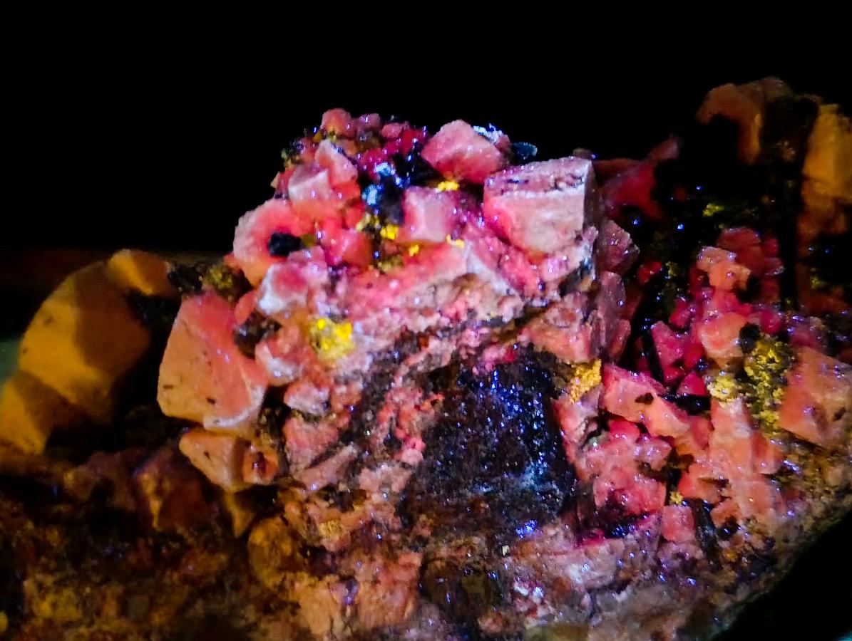 Natural Large Feldspar with Aegirine Crystal x 1 From Zomba, Malawi