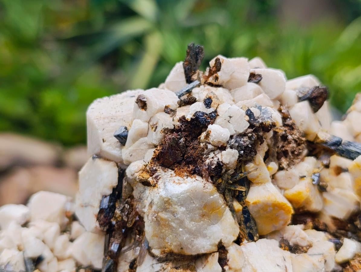 Natural Large Feldspar with Aegirine Crystal x 1 From Zomba, Malawi