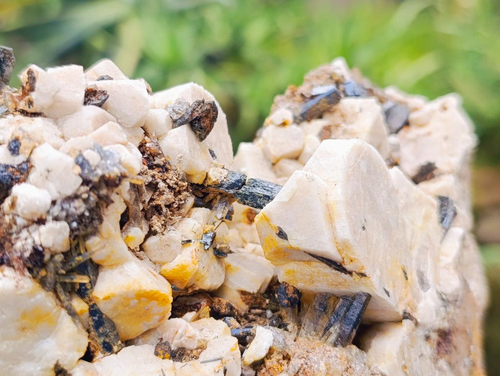 Natural Large Feldspar with Aegirine Crystal x 1 From Zomba, Malawi