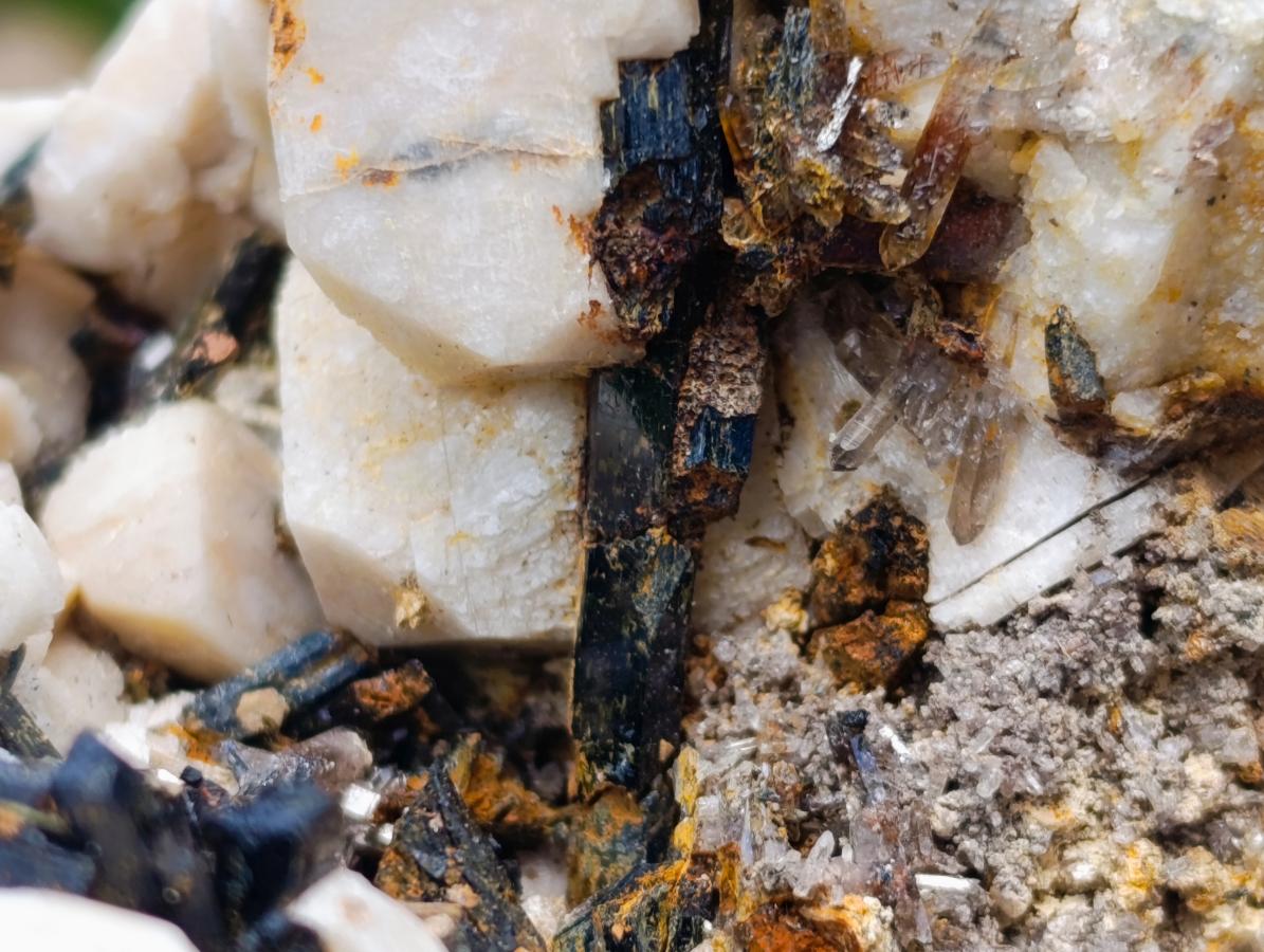 Natural Large Feldspar with Aegirine Crystal x 1 From Zomba, Malawi