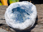 Natural Large Blue Celestite Geode Specimen x 1 From Sakoany, Madagascar - Toprock Gemstones and Minerals 