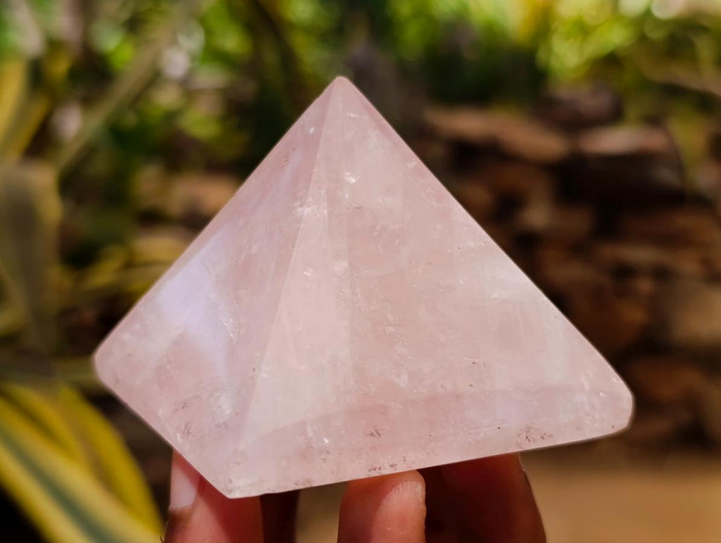 Polished Gemmy Rose Quartz Pyramids x 4 From Madagascar - Toprock Gemstones and Minerals 