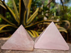 Polished Gemmy Rose Quartz Pyramids x 4 From Madagascar - Toprock Gemstones and Minerals 