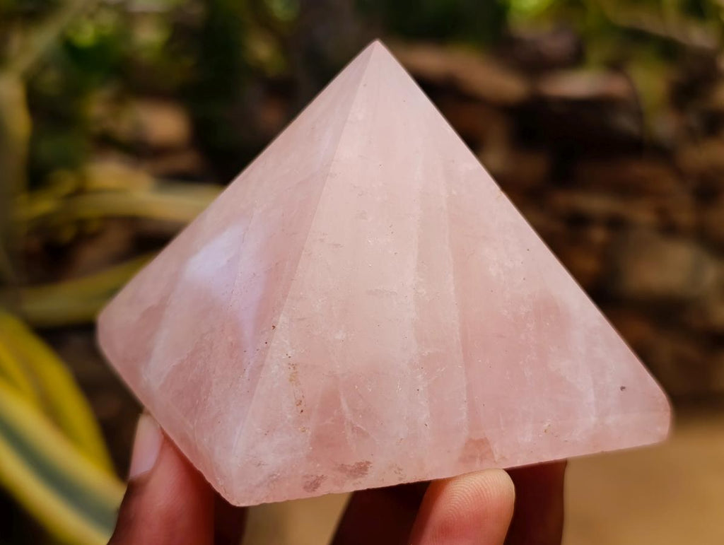 Polished Gemmy Rose Quartz Pyramids x 4 From Madagascar - Toprock Gemstones and Minerals 