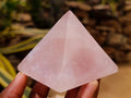 Polished Gemmy Rose Quartz Pyramids x 4 From Madagascar - Toprock Gemstones and Minerals 