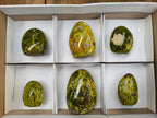 Polished Green Opal Standing Free Forms x 6 From Betroka, Madagascar - Toprock Gemstones and Minerals 