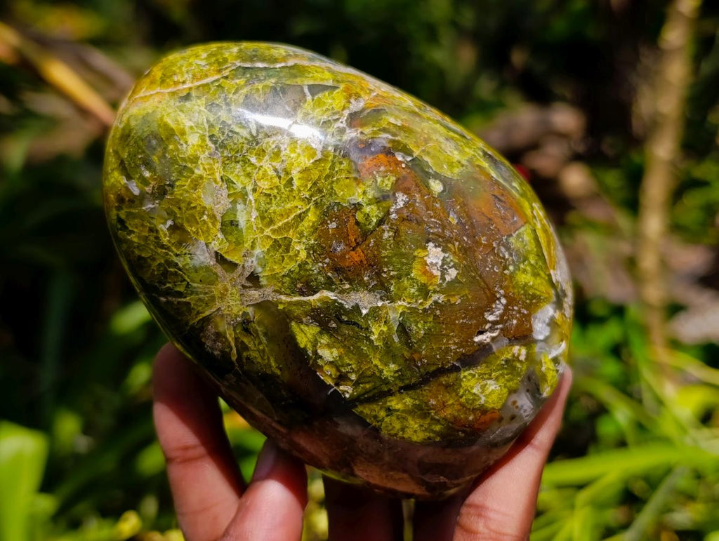 Polished Green Opal Standing Free Forms x 6 From Betroka, Madagascar - Toprock Gemstones and Minerals 