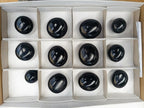 Polished Black Basalt Galets x 12 From Madagascar - Toprock Gemstones and Minerals 