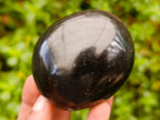 Polished Black Basalt Galets x 12 From Madagascar - Toprock Gemstones and Minerals 