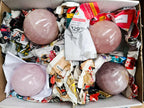 Polished Gemmy Star Rose Quartz Spheres x 4 From Madagascar