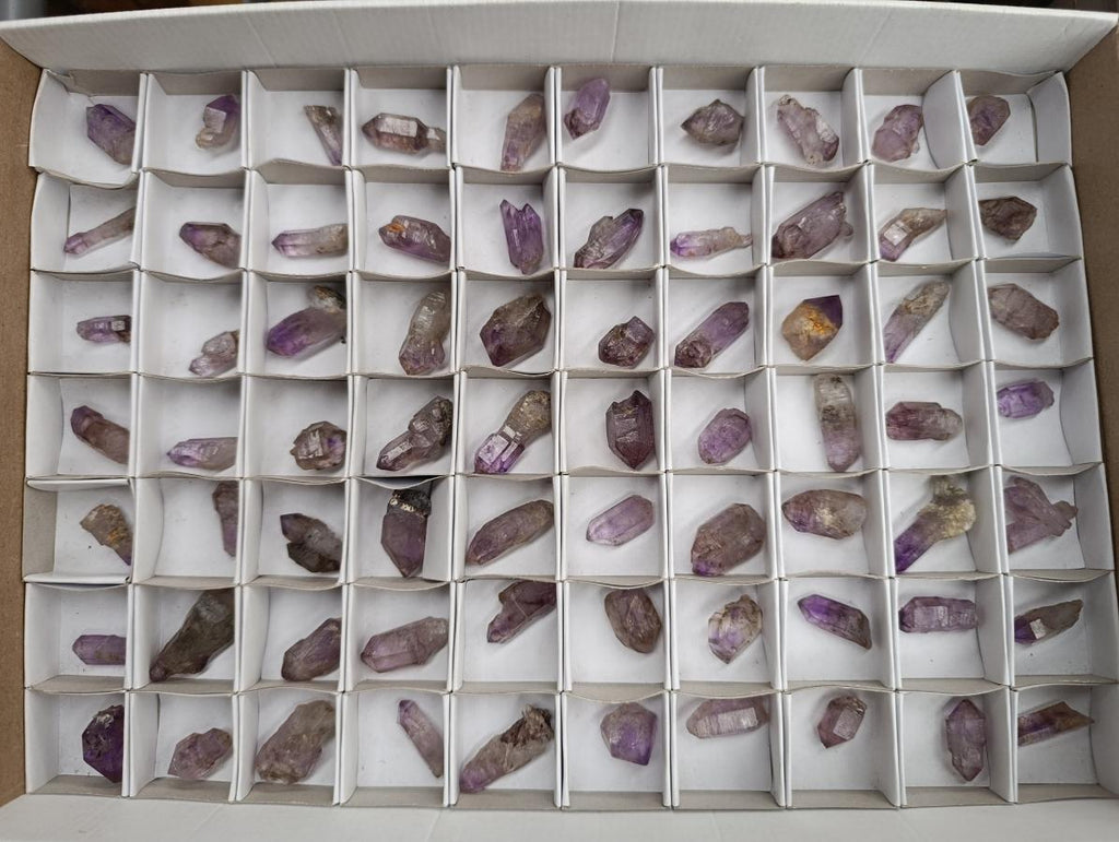 Natural Smokey Chiredzi Amethyst Single Jewellery Crystals x 70 From Chiredzi, Zimbabwe - Toprock Gemstones and Minerals 