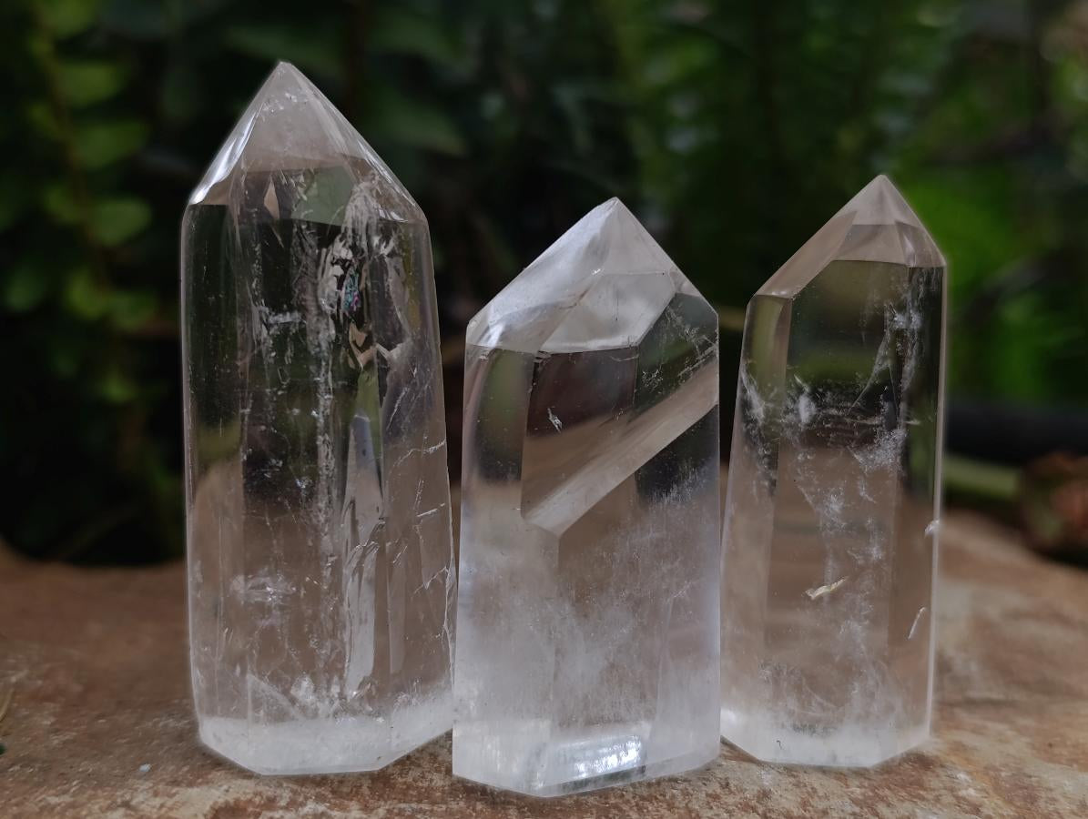 Polished Clear Quartz Crystal Points x 24 From Madagascar - Toprock Gemstones and Minerals 