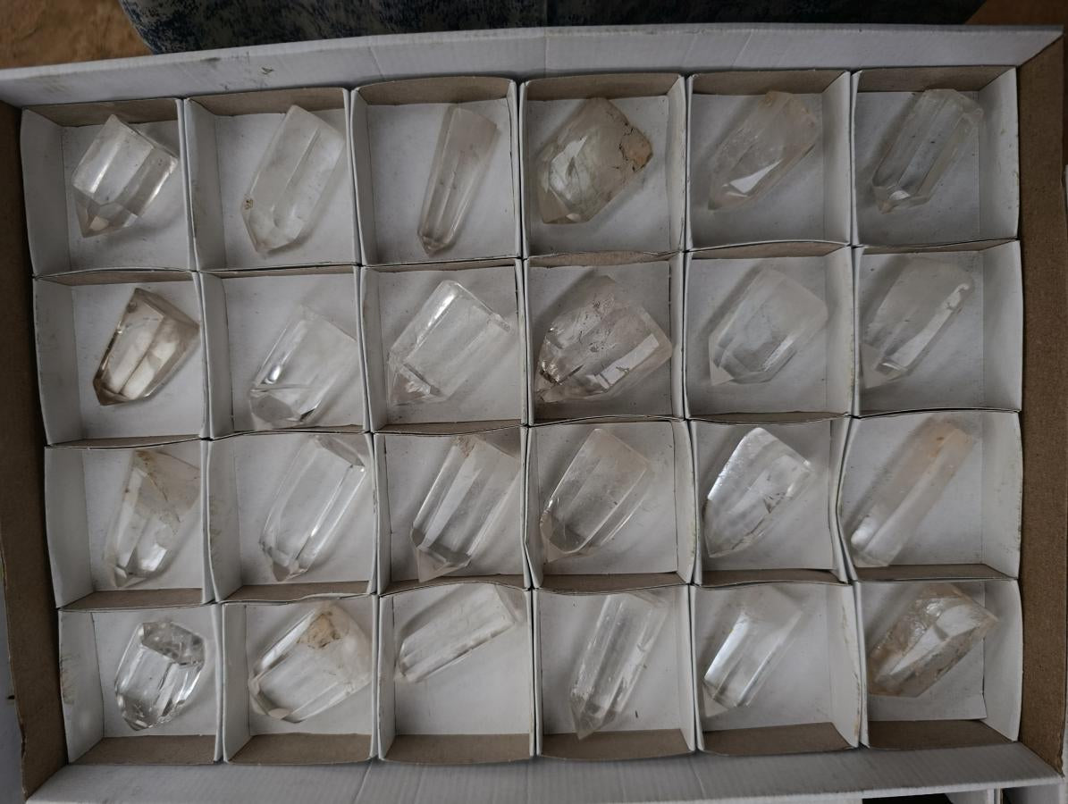 Polished Clear Quartz Crystal Points x 24 From Madagascar - Toprock Gemstones and Minerals 