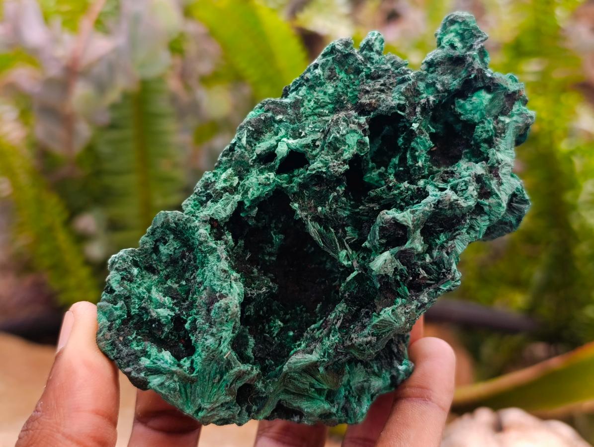 Natural Silky Malachite Specimens x 6 From Kasompe, Congo
