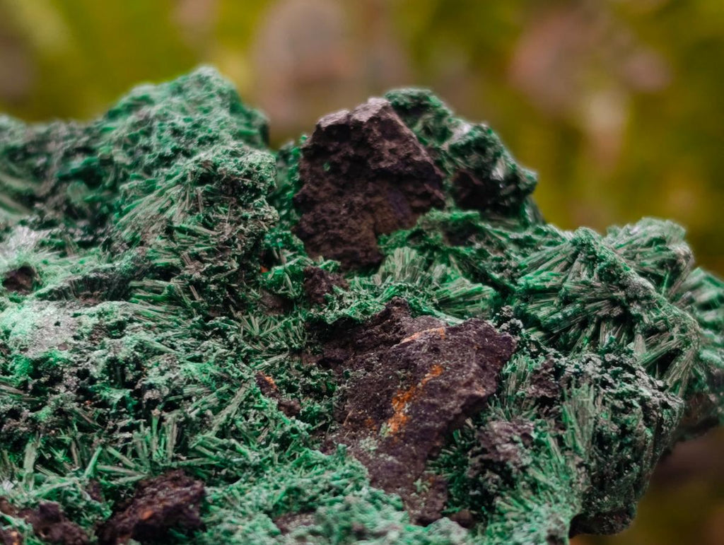 Natural Silky Malachite Specimens x 6 From Kasompe, Congo