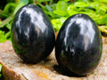 Polished Black Basalt Eggs x 12 From Madagascar - Toprock Gemstones and Minerals 